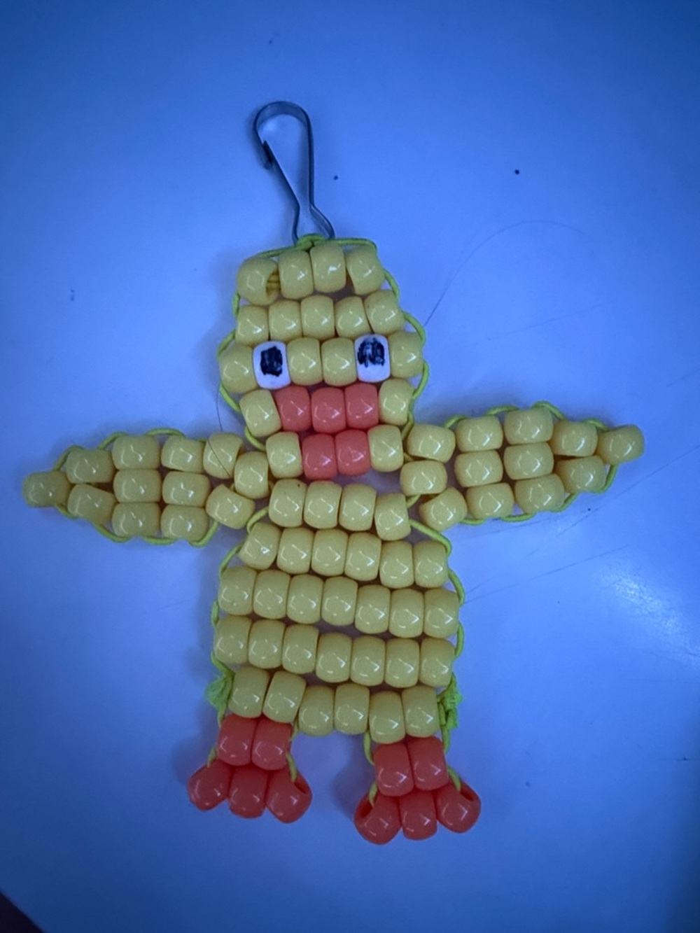 Yellow Beaded Duck Keychain Charm - Kids Jewelry